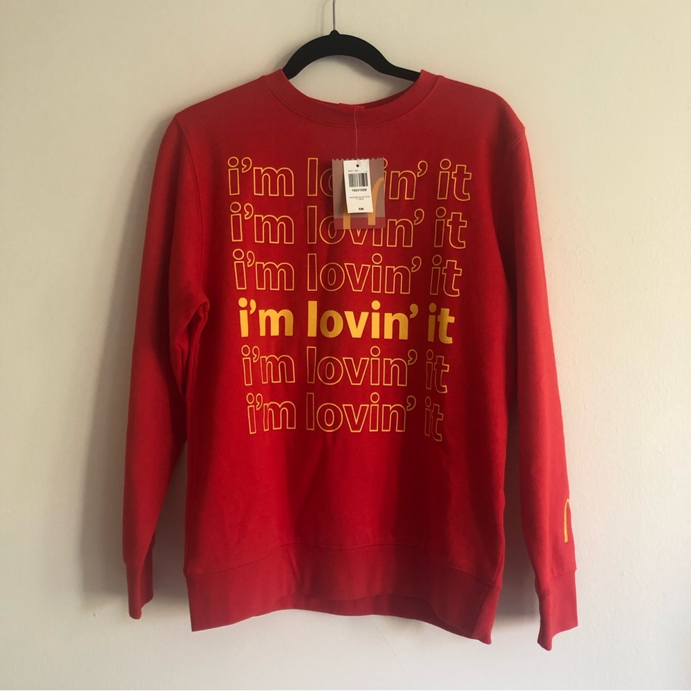 New McDonald's I'm Lovin' It Crewneck Sweater